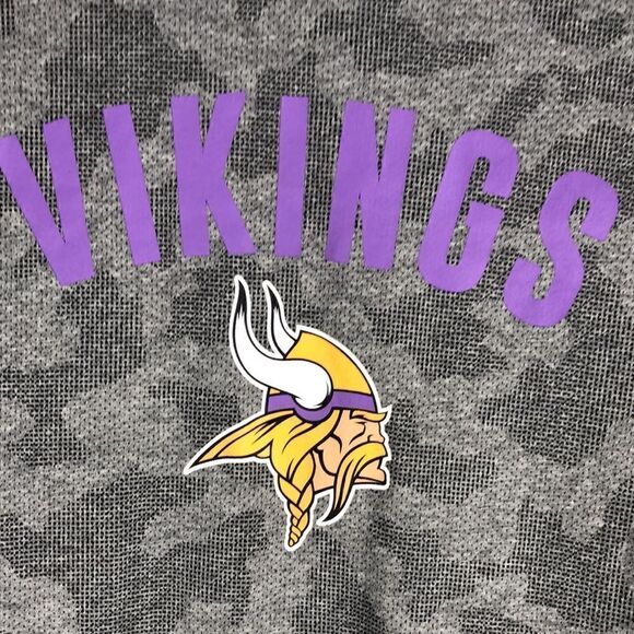 NFL MSX Michael Strahan Camo Vikings Short Sleeve Tee - Picture 2 of 6